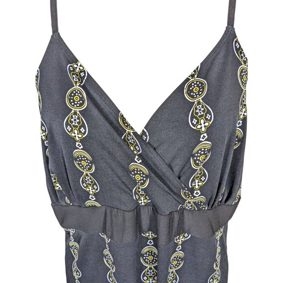 Penningtons Vintage Plus 3X Y2K Tunic Womens Babydoll Crossover Black Printed - Picture 3 of 6